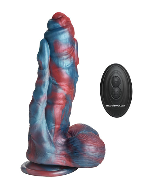 Hydra X Vibrating Silicone Dildo with Triple-Headed Shaft