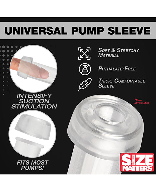 Universal Pump Sleeve – Clear, Soft Rubber for Penis Pumps