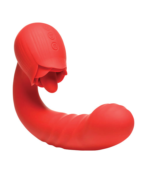 Bloomgasm Boom Bloom Thrusting & Licking Rose Vibrator with Dual Action