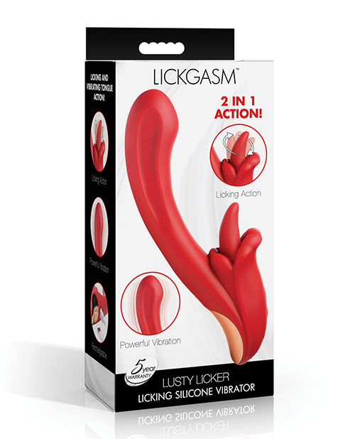 Lickgasm Lusty Licker Licking Silicone Vibrator with Dual Stimulation