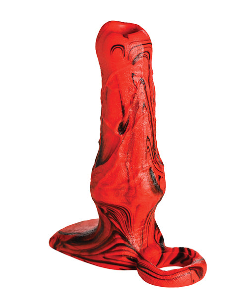 Creature Cocks Hellhound Silicone Penis Enhancer in Red and Black