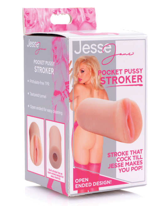 Jesse Jane Male Masturbator Realistic Pocket Pussy Ribbed Channel for Intense Solo Stimulation