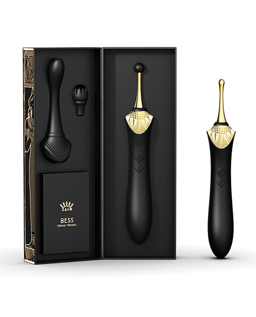 ZALO Clitoral Vibrator Obsidian Black with Multiple Attachments and DirectPower technology for customizable intimate stimulation