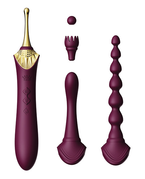 ZALO Stimulator Clitoral Vibrator with Anal Beads Attachment and Heating Function for Customizable Intimate Stimulation