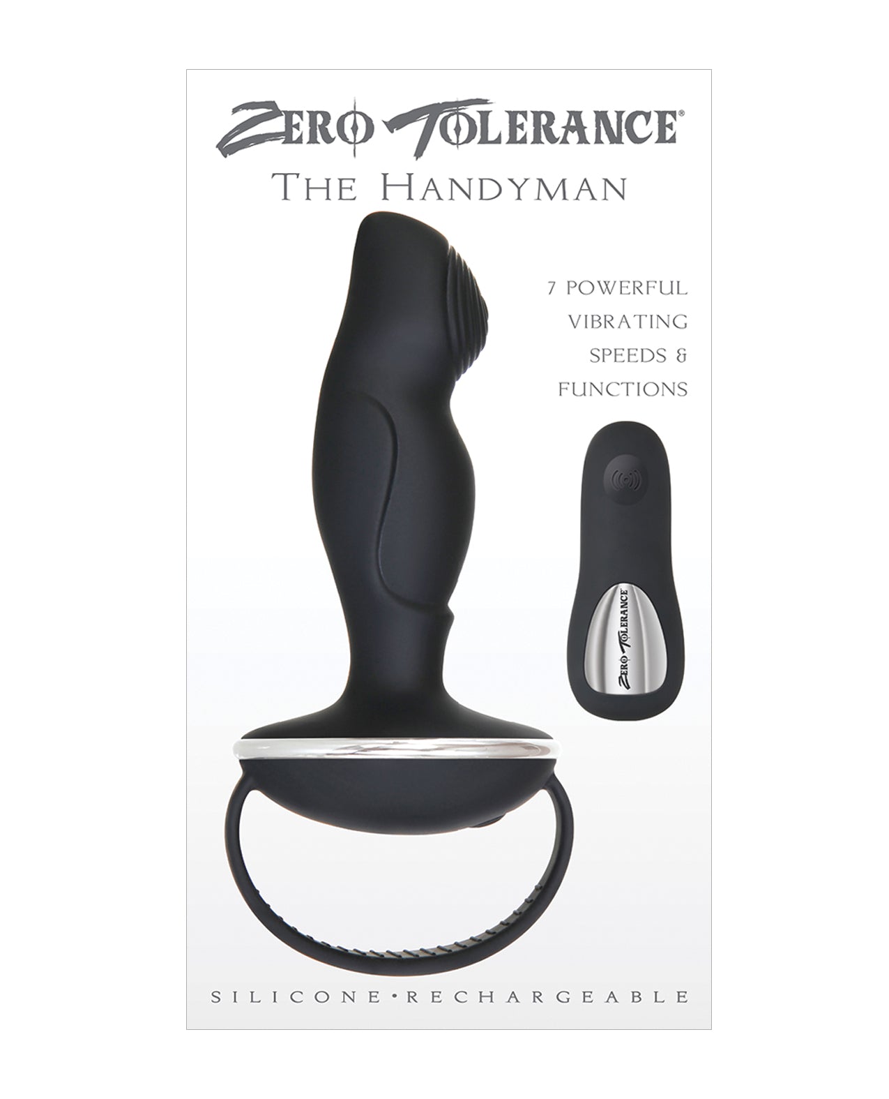 Zero Tolerance Anal Products Handyman Prostate Massager with Remote Control and Textured Shaft for Precision P-Spot Pleasure