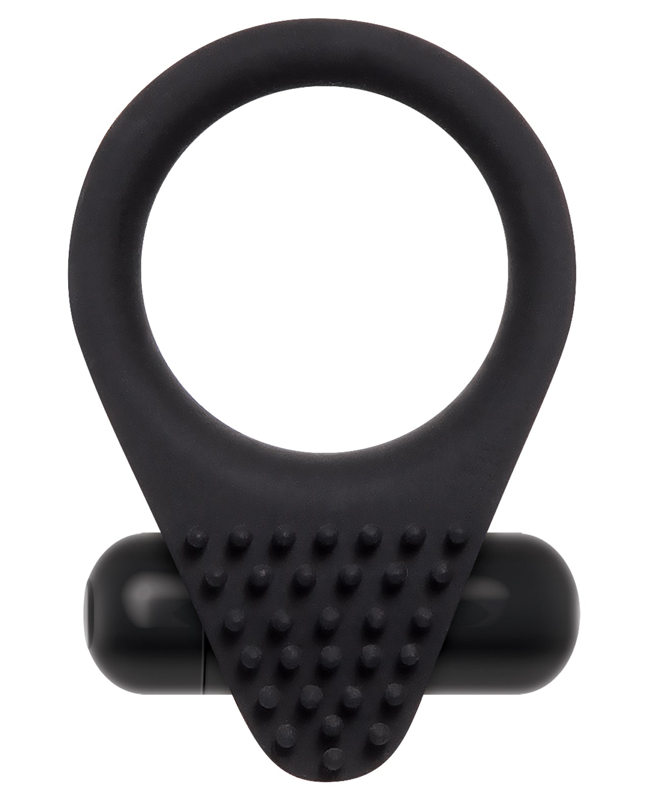 Black Cock Ring with Vibrating Pleasure Nubs by Zero Tolerance