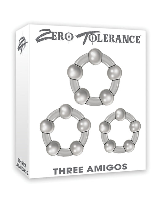 Zero Tolerance Penis Enhancement Three Beaded Rings Adjustable Sizes for Longer-Lasting Performance