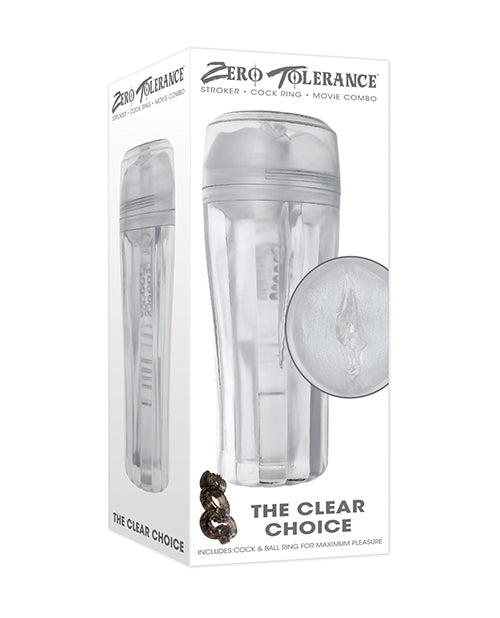 Zero Tolerance Male Masturbator Transparent Realistic Entry Beaded Channel for Enhanced Stimulation