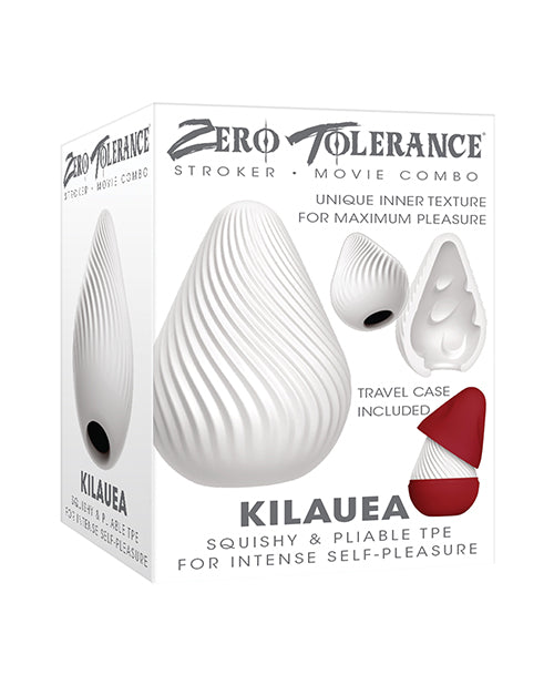 Zero Tolerance Stroker White Super-Stretchy Textured Masturbator with Storage Case for Solo Pleasure