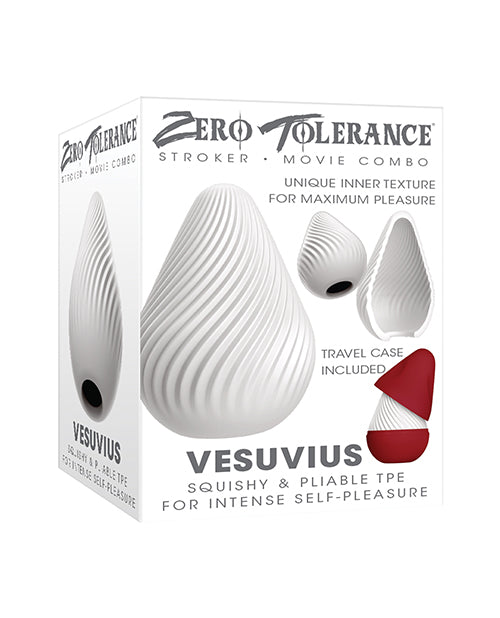 Zero Tolerance Masturbator Super-Stretchy Vesuvias Stroker with Swirled Inner Texture for Intense Solo Stimulation