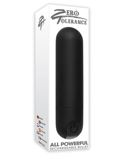 Zero Tolerance Bullet Stimulator Rechargeable 10 Speeds Waterproof for Versatile Stimulation