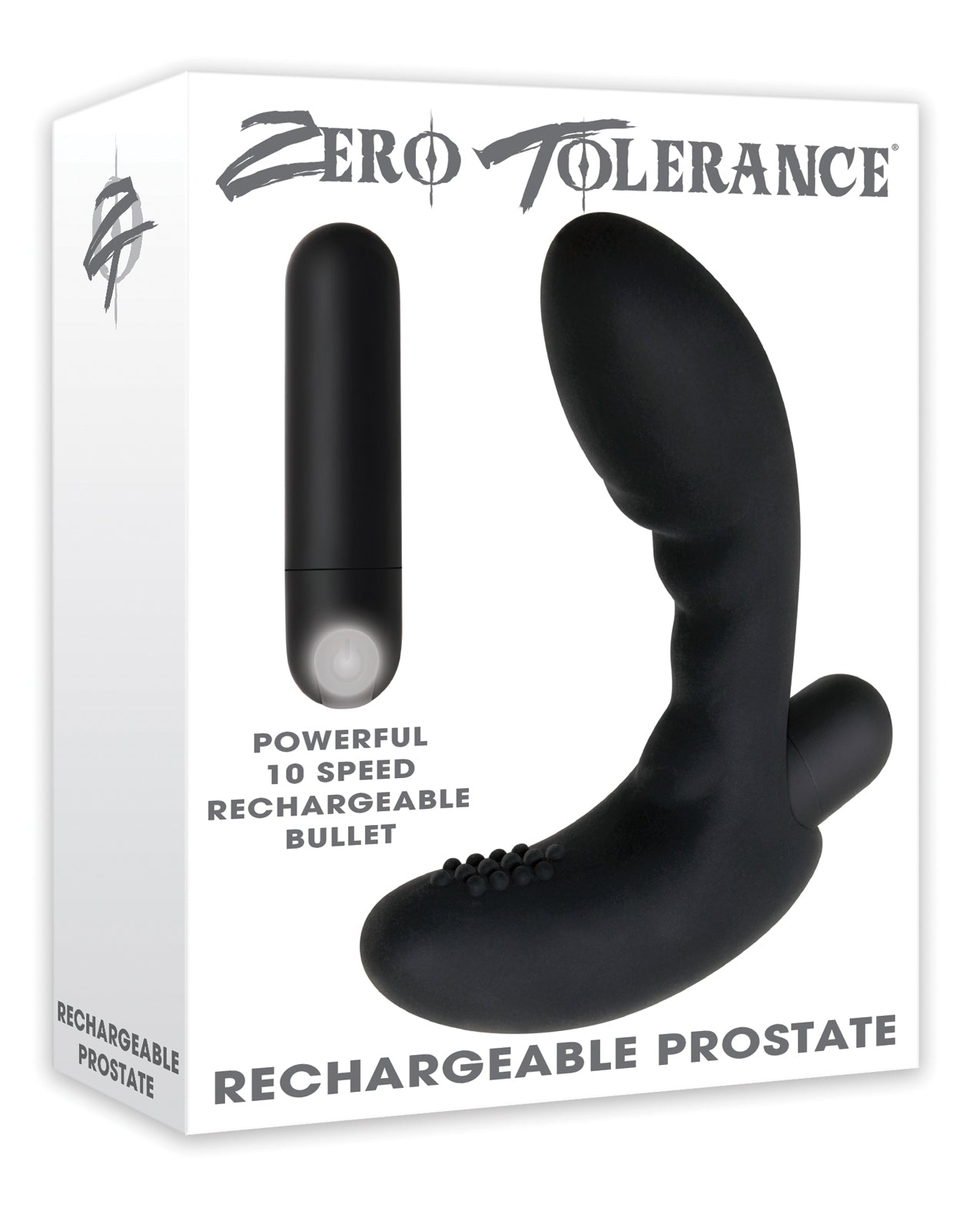 Zero Tolerance Anal Product Silicone Vibrating Prostate Massager with Ergonomic Handle for Intense Stimulation