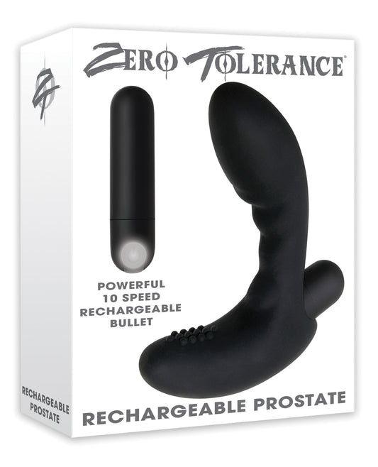 Zero Tolerance Anal Product Silicone Vibrating Prostate Massager with Ergonomic Handle for Intense Stimulation