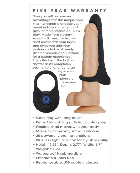 Zero Tolerance Cock Armor Silicone Penis Enhancement with Adjustable Vibration