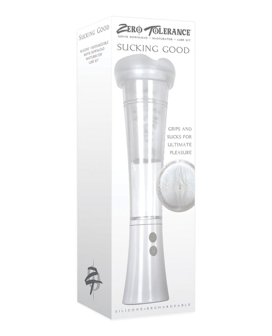 Zero Tolerance Masturbator Pump Rechargeable Suction Vibrating Textured Sleeve for Intense Male Stimulation