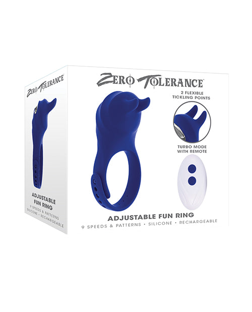Zero Tolerance Penis Enhancement Adjustable Vibrating Ring with Dual Ticklers for Intimate Stimulation