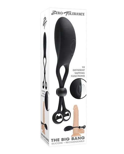 Zero Tolerance Penis Enhancement Ring Adjustable Silicone with Steel Balls and Tapping Motor for Enhanced Stimulation