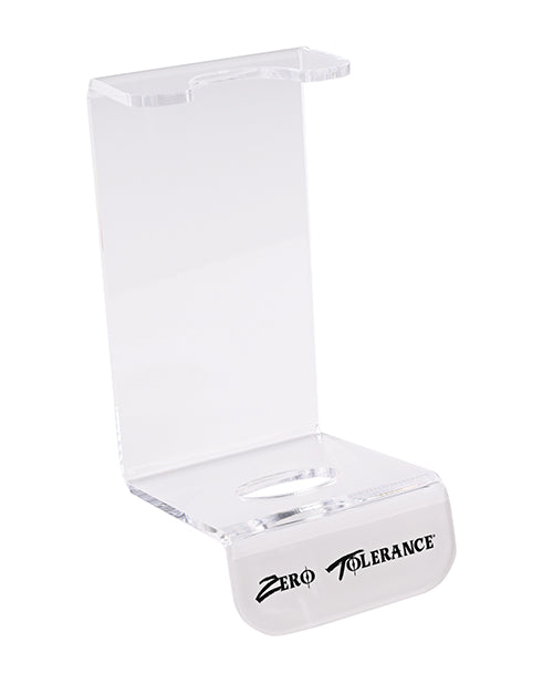 Zero Tolerance Acrylic Product Display Stand with Clear Construction and Sturdy Base for Retail Merchandising