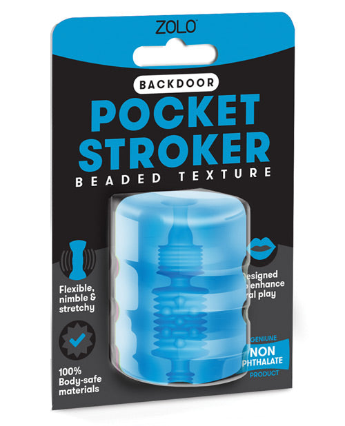 ZOLO Pocket Stroker Anal Opening Beaded Texture Flexible Design for Enhanced Sensation