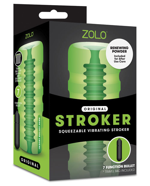 ZOLO Masturbator Squeezable Vibrating Stroker with 7-Function Bullet for Enhanced Solo Stimulation