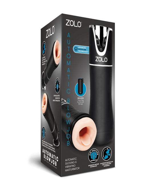 ZOLO Automatic Blowjob Masturbator with Suction Modes and Textured Sleeve for Realistic Oral Stimulation