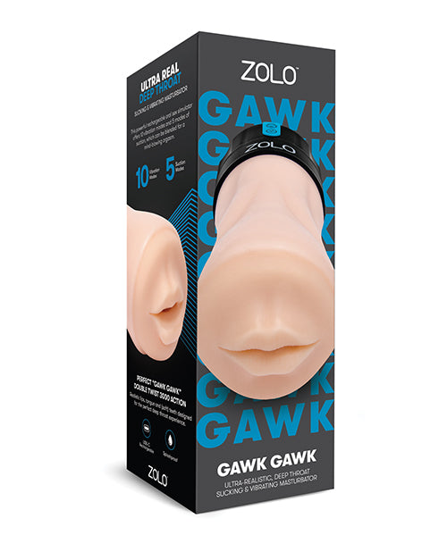 ZOLO Deep Throat Vibrating Masturbator with Realistic Mouth and Suction Modes for Intense Sensation