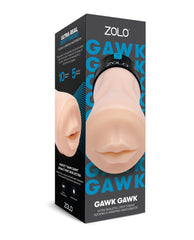 ZOLO Gawk Gawk Deep Throat Vibrating Masturbator - Ivory